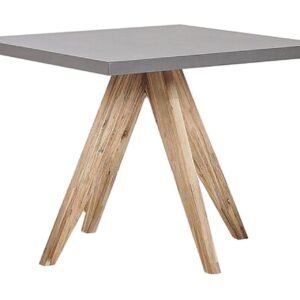 Pyöreä Puutarhapöytä Betoniefekti 90 c 90 cm OLBIA - Harmaa