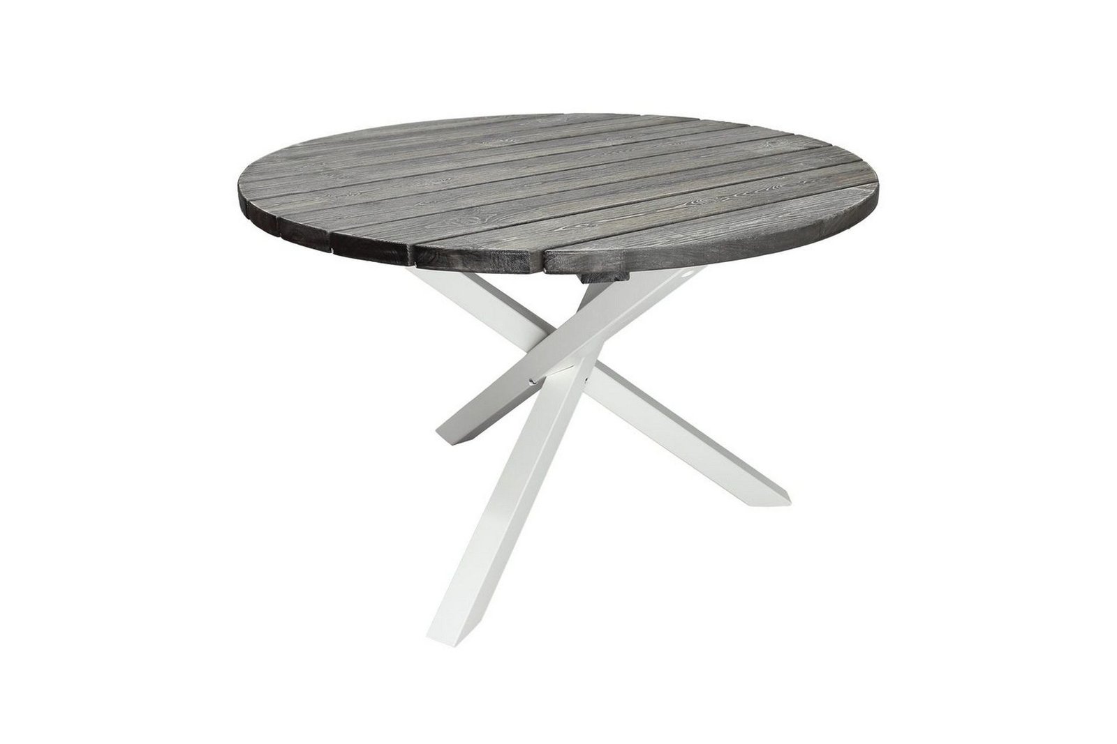 Ulkopöytä Scottsdale Round - Shabby Chic Harmaa ja valkoiset jalat
