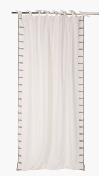 Bold edge verho luonnonvalkoinen