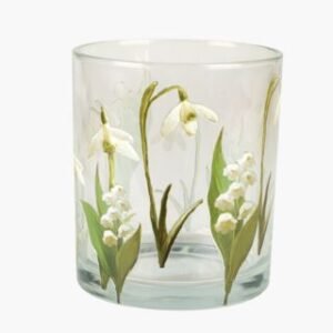 Springflowers kynttilälyhty valkoinen