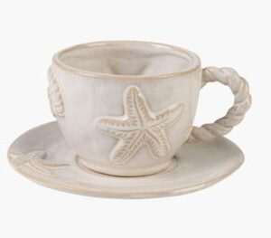 Sea kuppi kulholla valkoinen