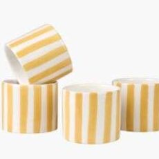 Atelier stripe servettirengas, 4 kpl  keltainen