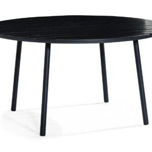 Ruokapöytä Tunis 140 cm Pyöreä - Musta/Musta