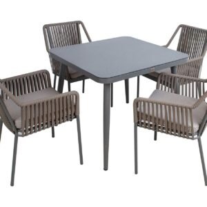 Puutarharyhmä Andros 4 tuolilla -