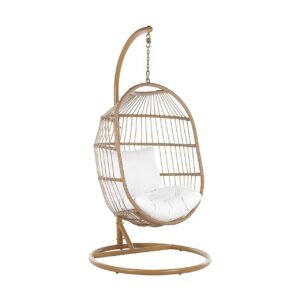 Riipputuoli Alba jalustalla Polyrottinki Beige - Puu/Luonnonväri