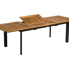 Pöytä Hillerstorp Nydala Jatkettava 96x200-280 cm - Tiikki/Musta