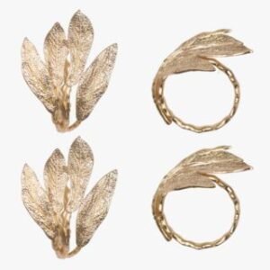 Leafs servettirenkaat kulta