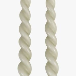 Twisted 2pk kruunukynttilä vaaleanvihreä