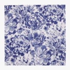 Blue flowers ruokaservetit sininen