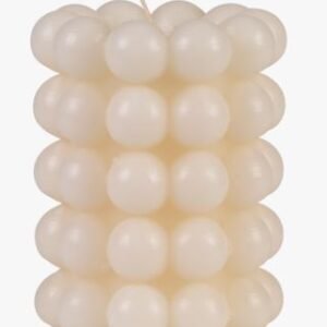 Bubble koristekynttilä luonnonvalkoinen