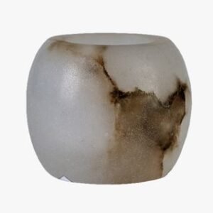 Alabaster circle kynttilälyhty luonnonvalkoinen