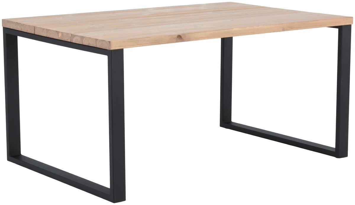 Ruska terassiruokapöytä 150x100 cm antiikkipetsattu harjattu ja lakattu mänty/m