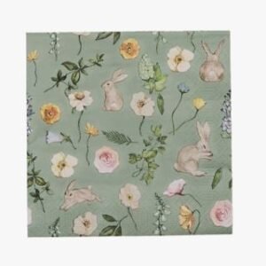 Hare paperiservetit moniväri/vihreä