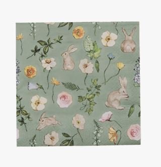 Hare paperiservetit moniväri/vihreä