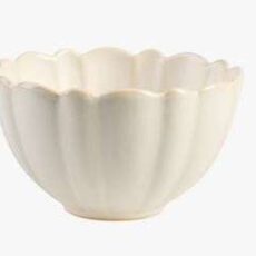 Scallop kulho luonnonvalkoinen