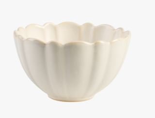 Scallop kulho luonnonvalkoinen