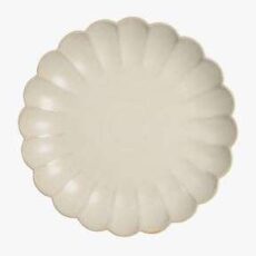 Scallop ruokalautanen luonnonvalkoinen