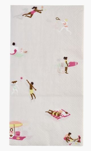 Beach servetit moniväri/roosa