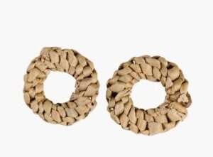 Lejla Bokhari 2 kpl lautasliinarenkaita luonnonväri