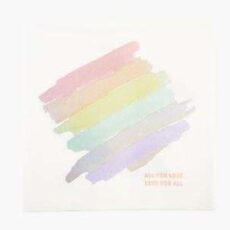 Pride stripes paperiservetit moniväri