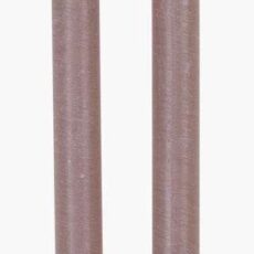 Rustikk 2pk kruunukynttilä beige