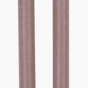 Rustikk 2pk kruunukynttilä beige