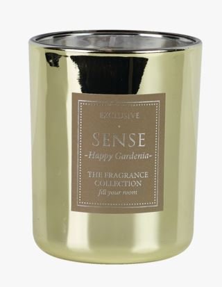 Sense Happy Gardenia tuoksukynttilä kulta