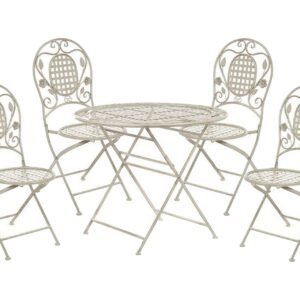 Puutarhakalustesetti Kermanvalkoinen BIVIO - Valkoinen