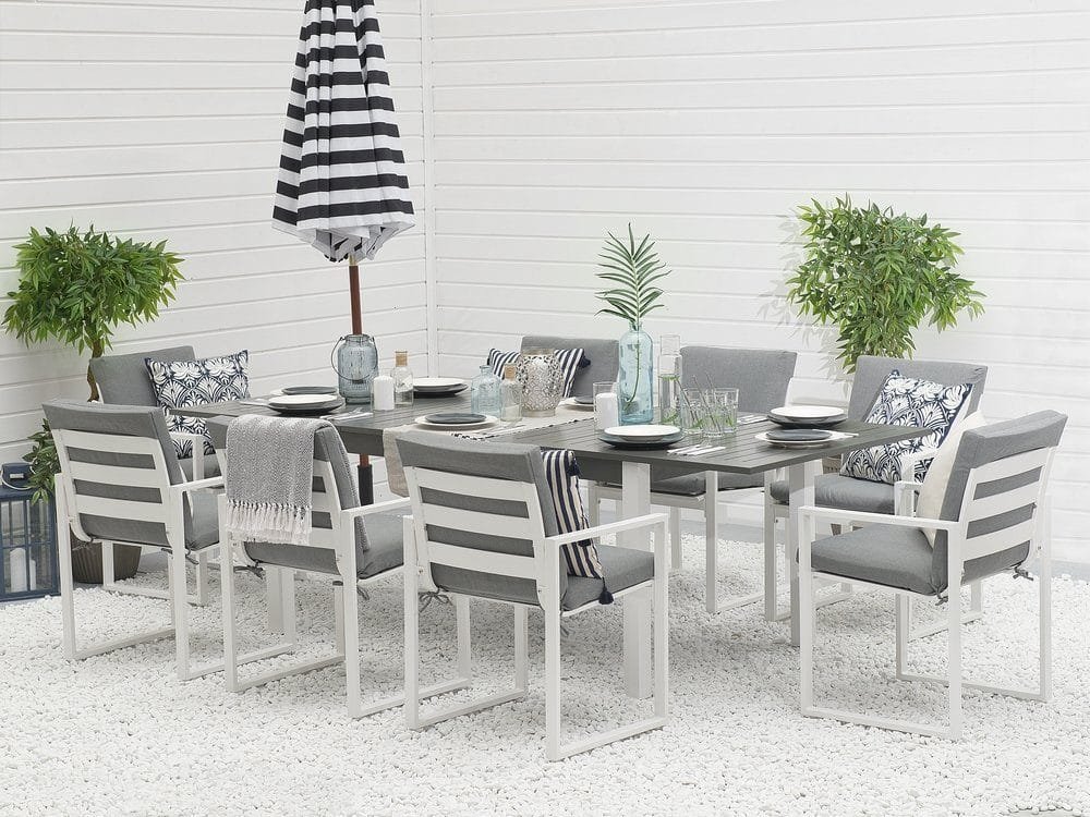 Puutarhakalustepaketti Pancole Pöytä+8 tuolia - Harmaa
