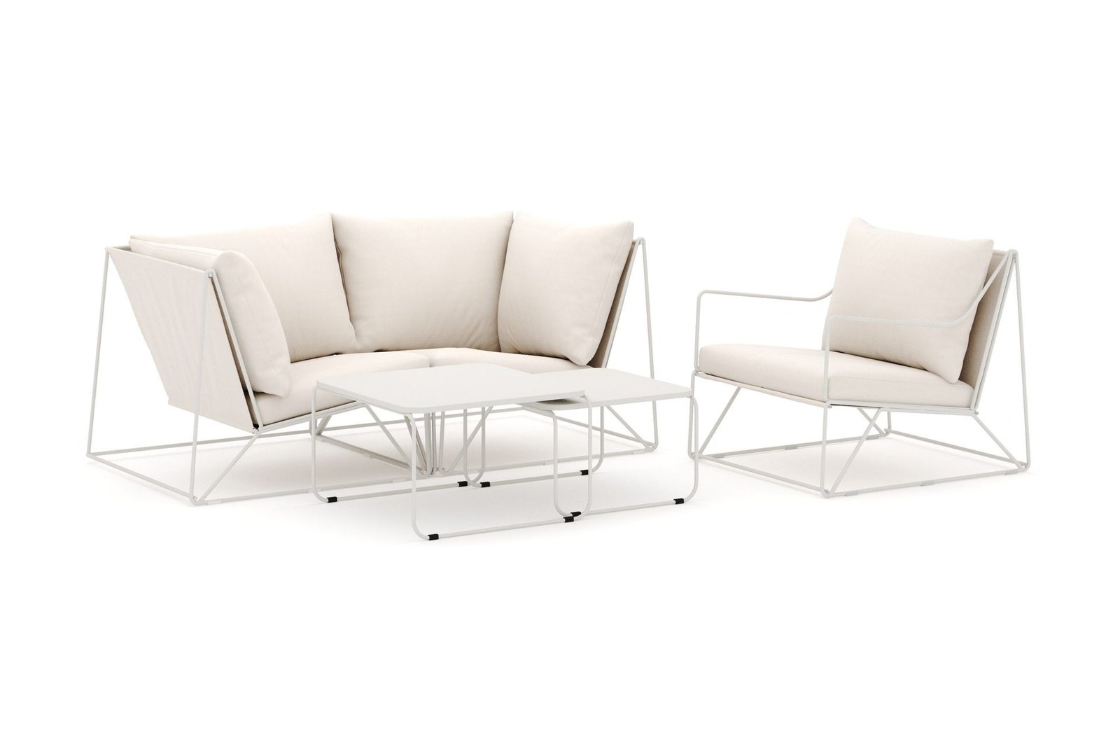 Usteryd ulkosuora 3-istuttava sohva nojatuolilla - Beige/Beige