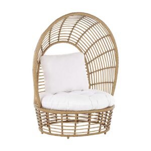 Puutarhanojatuoli Polyrottinki Luonnonväri/Valkoinen LIDO - Puu/Luonnonväri