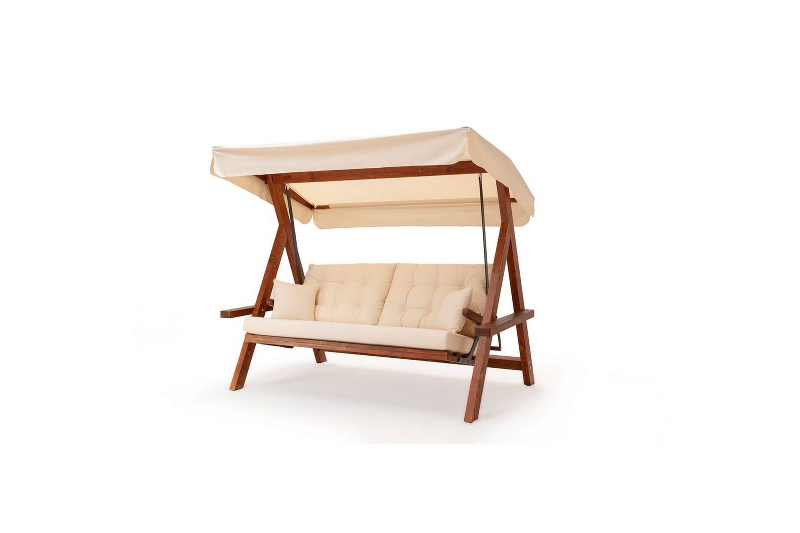 Puutarhan kolmoiskeinutuoli Hazim Luonnollinen / Beige - Luonnollinen/Beige