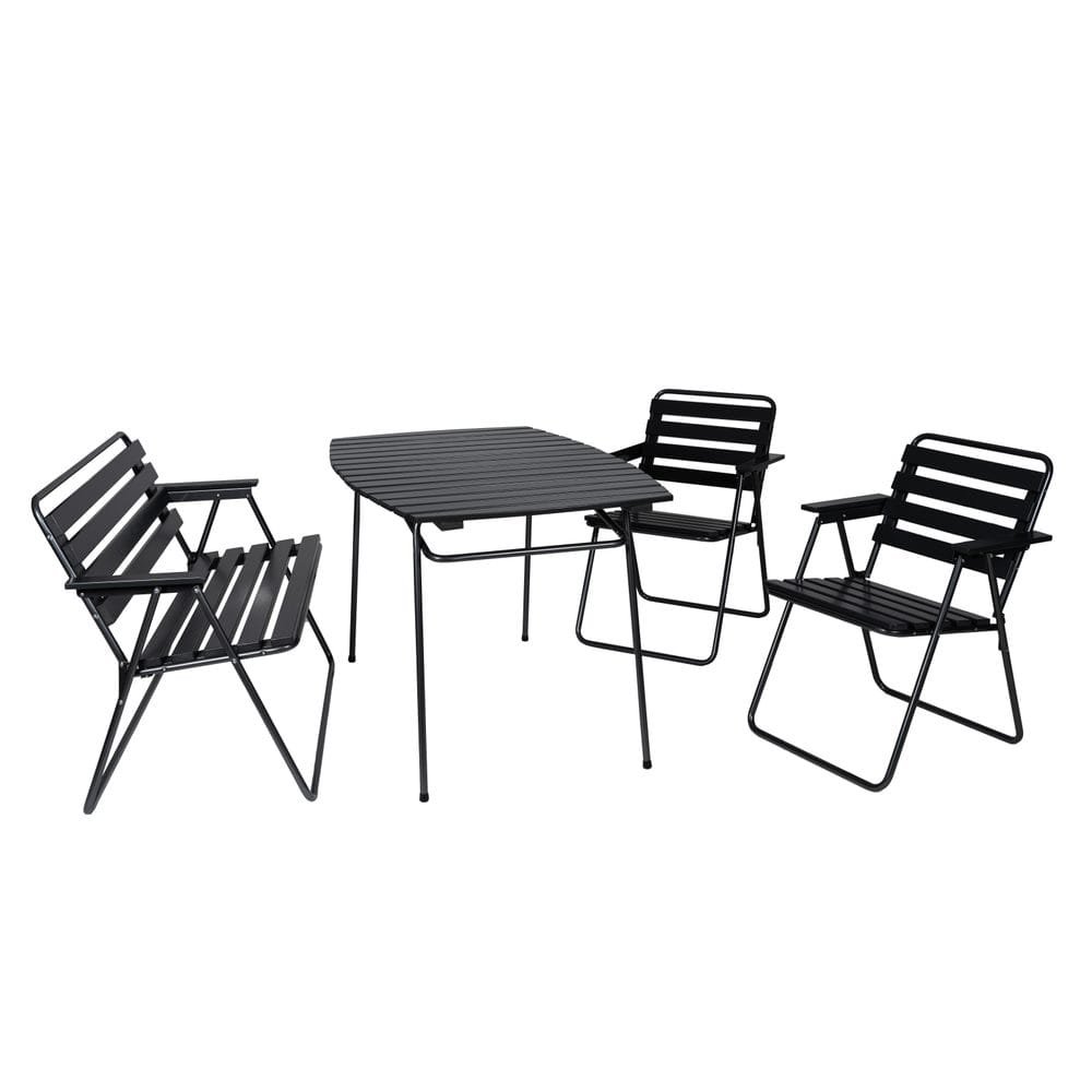 Pöytäryhmä Varax Retro 403 + 2 kpl 305 + 302 Harmaa/Musta - Harmaa/Musta