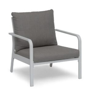 Nojatuoli Hillerstorp Hånger Valkoinen kehys Tyynyt harmaanbeige - Valkoinen kehys Tyynyt harmaanbeige