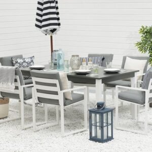 Puutarhakalustepaketti Pancole Pöytä+6 tuolia - Harmaa