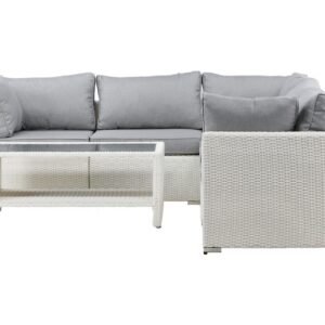 Amazon-oleskelusohva ulkokäyttöön - Harmaa/valkoinen