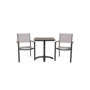 Ruokaryhmä Colorado Kahvilapöytä 70x70 cm Musta 2 Copacabana-tuolilla -