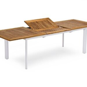 Ruokapöytä Nydala Jatkettava 96x200-280 cm Valkoinen/Tiikki - Hillerstorp