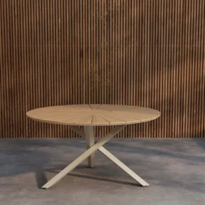 Mexico suorakulmainen ruokapöytä 140 cm ulkokäyttöön - Luonnonväri