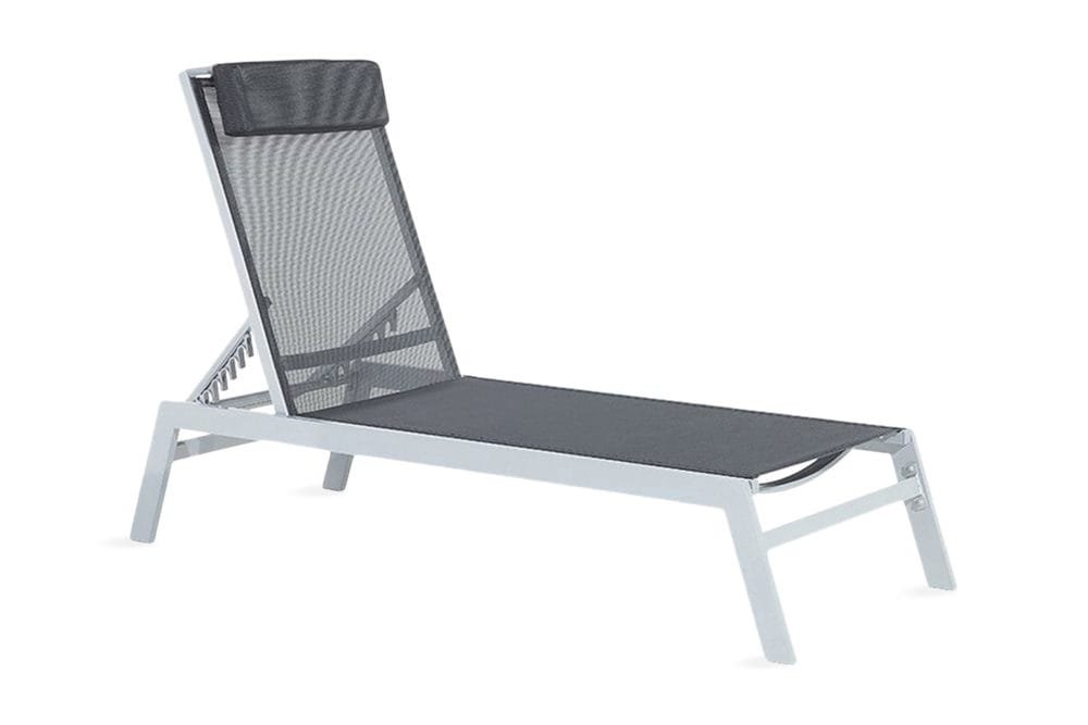 Aurinkosänky Catania II 66x190 cm - Musta