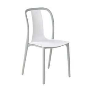 Puutarhatuoli 4 kpl Valkoinen/Harmaa SPEZIA - Valkoinen