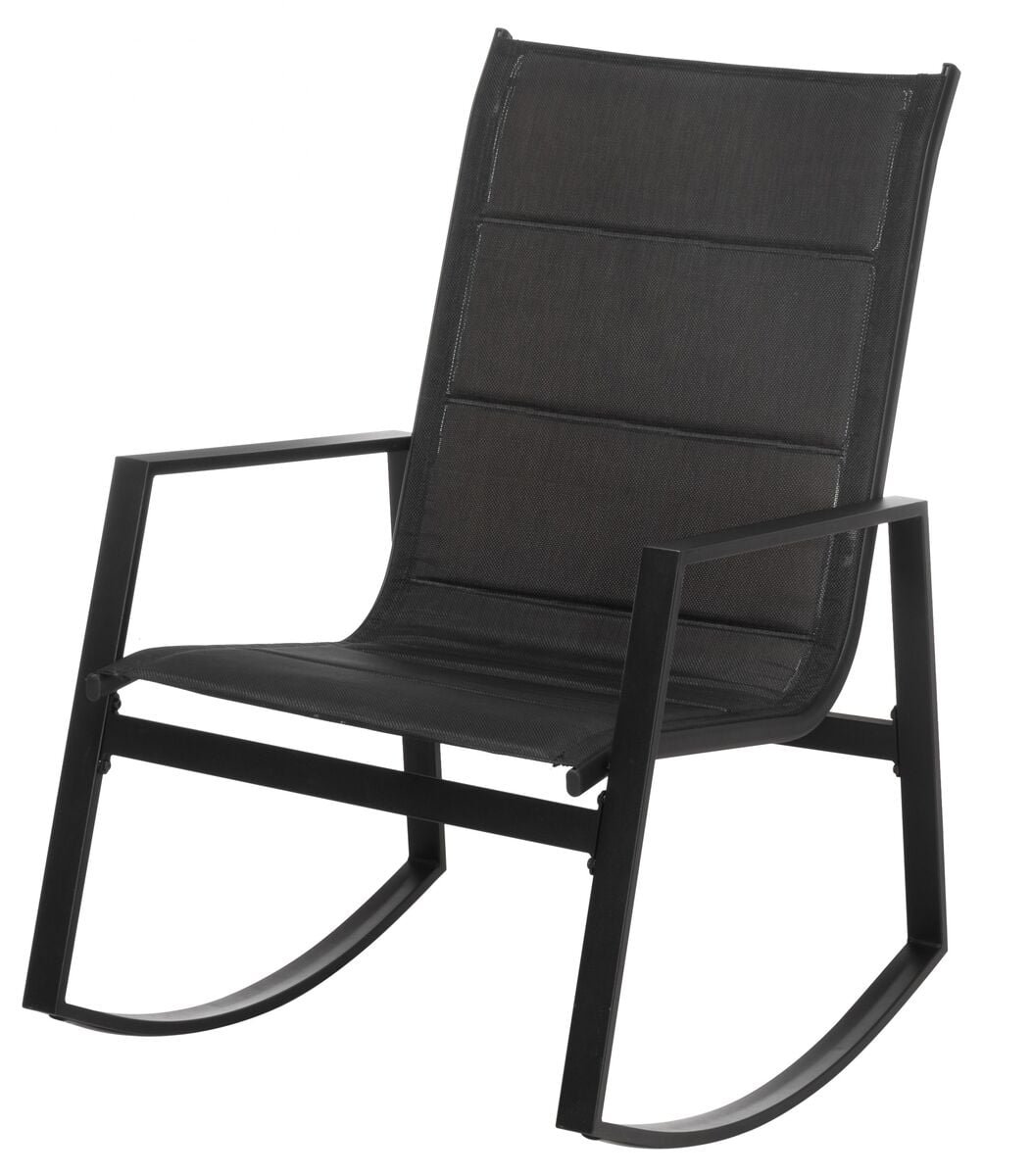 4Living Malaga puutarha keinutuoli musta