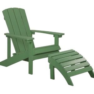 Puutarhatuoli jalkarahilla Vihreä ADIRONDACK - Vihreä