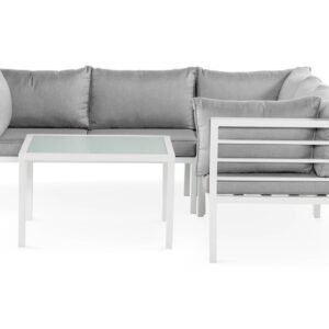 Kulmasohva Ariany - Valkoinen/Harmaa