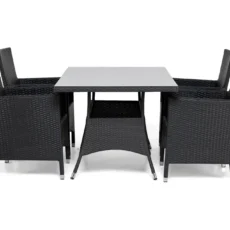 Ruokailuryhmä Thor 140x90 cm + 4 Thor Nojatuolia - Musta