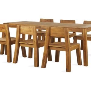 Ruokailuryhmä Coteto 225 cm + 6 tuolia - Akaasia