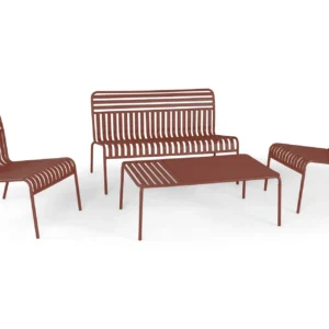 Jarva pieni 4-istuttava ulkosohvaryhmä metallia - Punainen