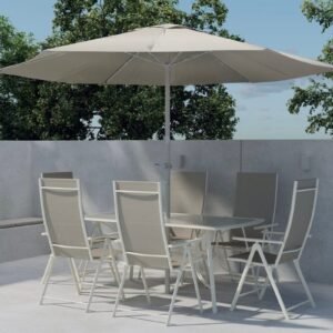 Brekki ruokailuryhmä 6 tuolilla ulkokäyttöön - Beige