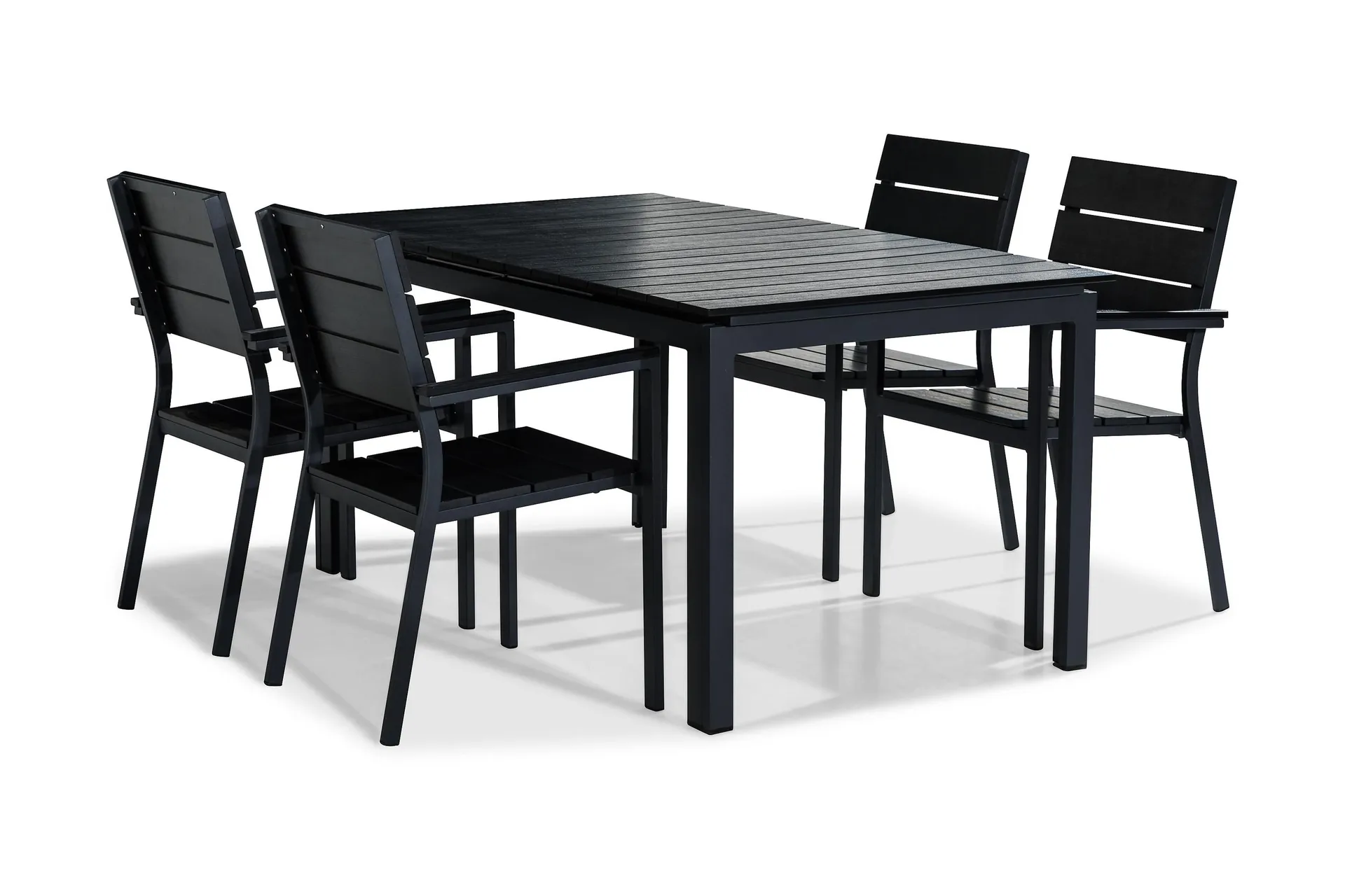 Ruokailuryhmä Tunis 152-210x90 4 Tunis tuolia - Musta