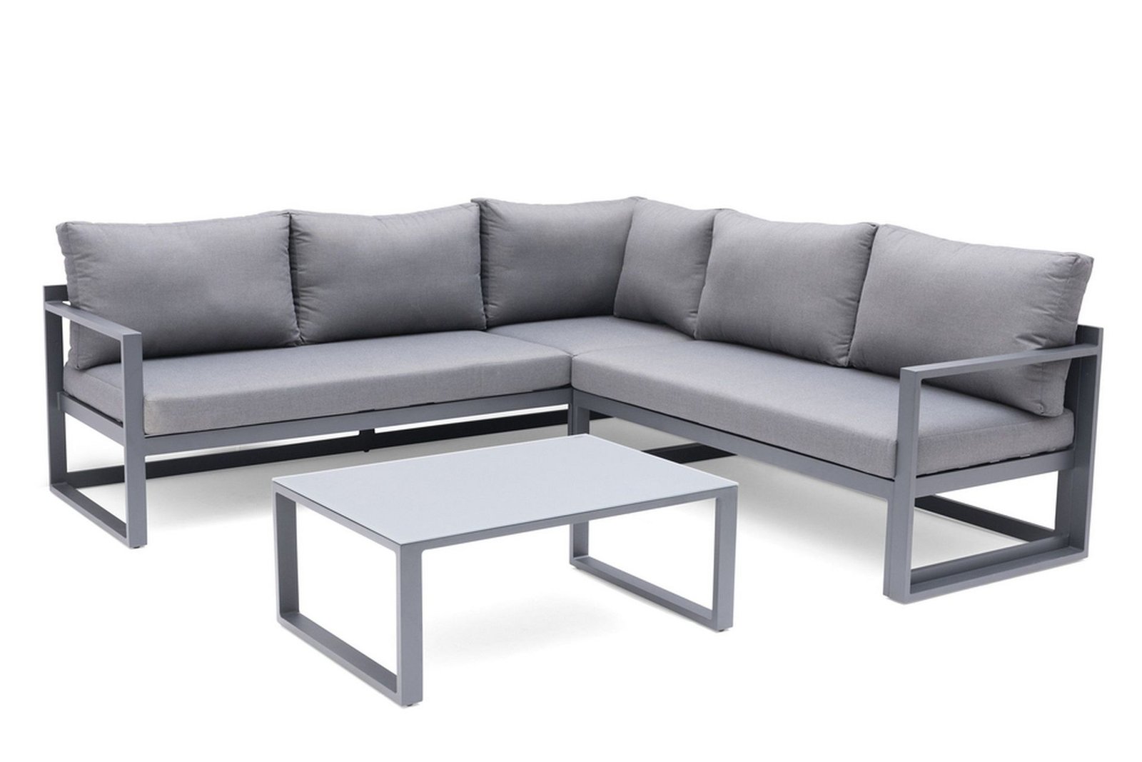 Ulkokäyttöön tarkoitettu oleskeluryhmä Hillerstorp Lundamo harmaa - Harmaa